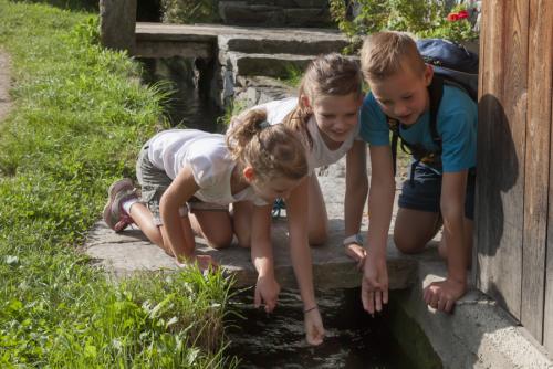 Kinder spielen am Waal